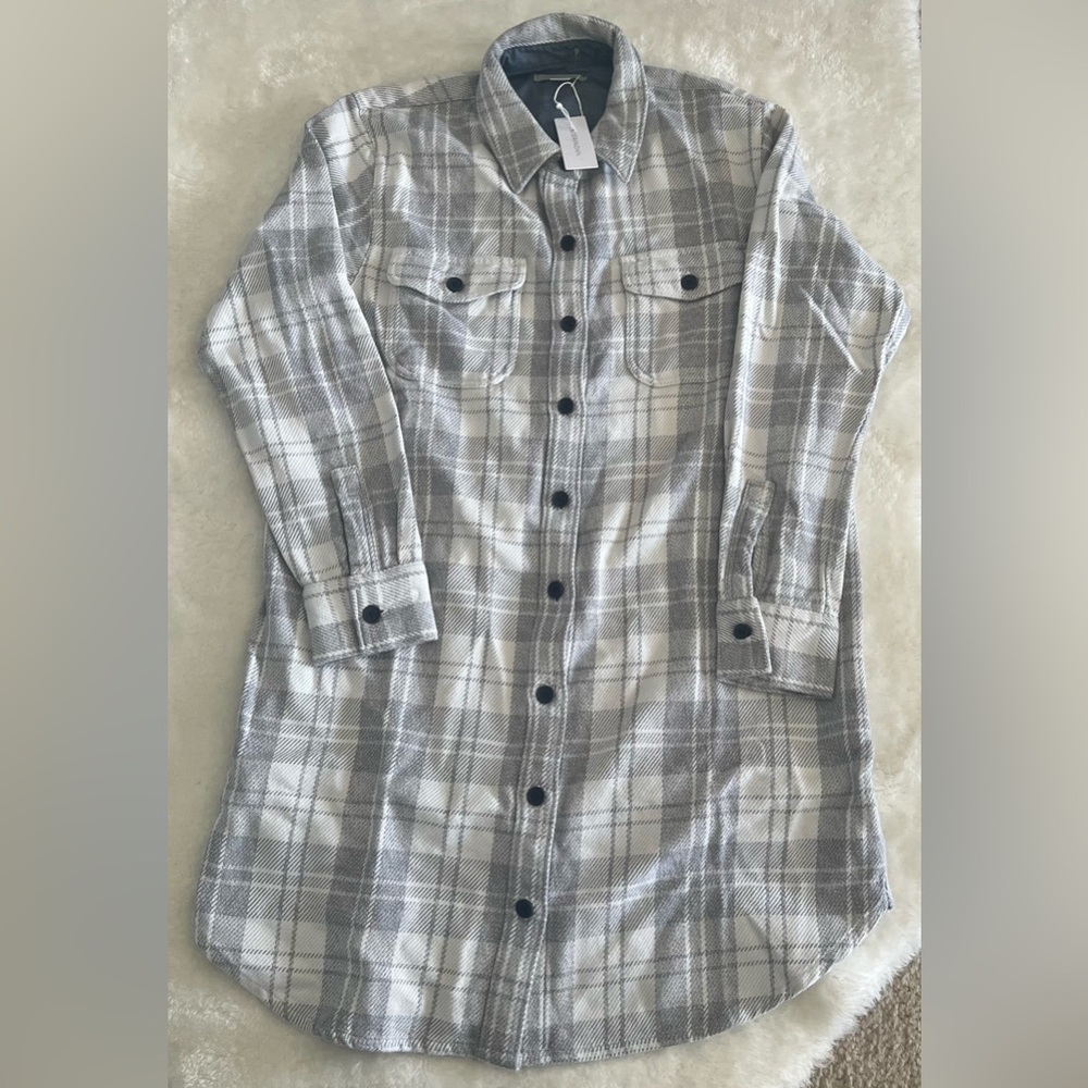 Outerknown Blanket Cotton Flannel Shirt Dress